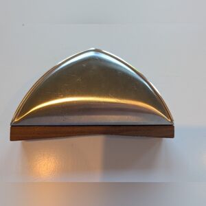 MCM Vintage Metal With Teak(?) Atomic Napkin Holder